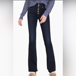 Veronica Beard button up denim flare jeans